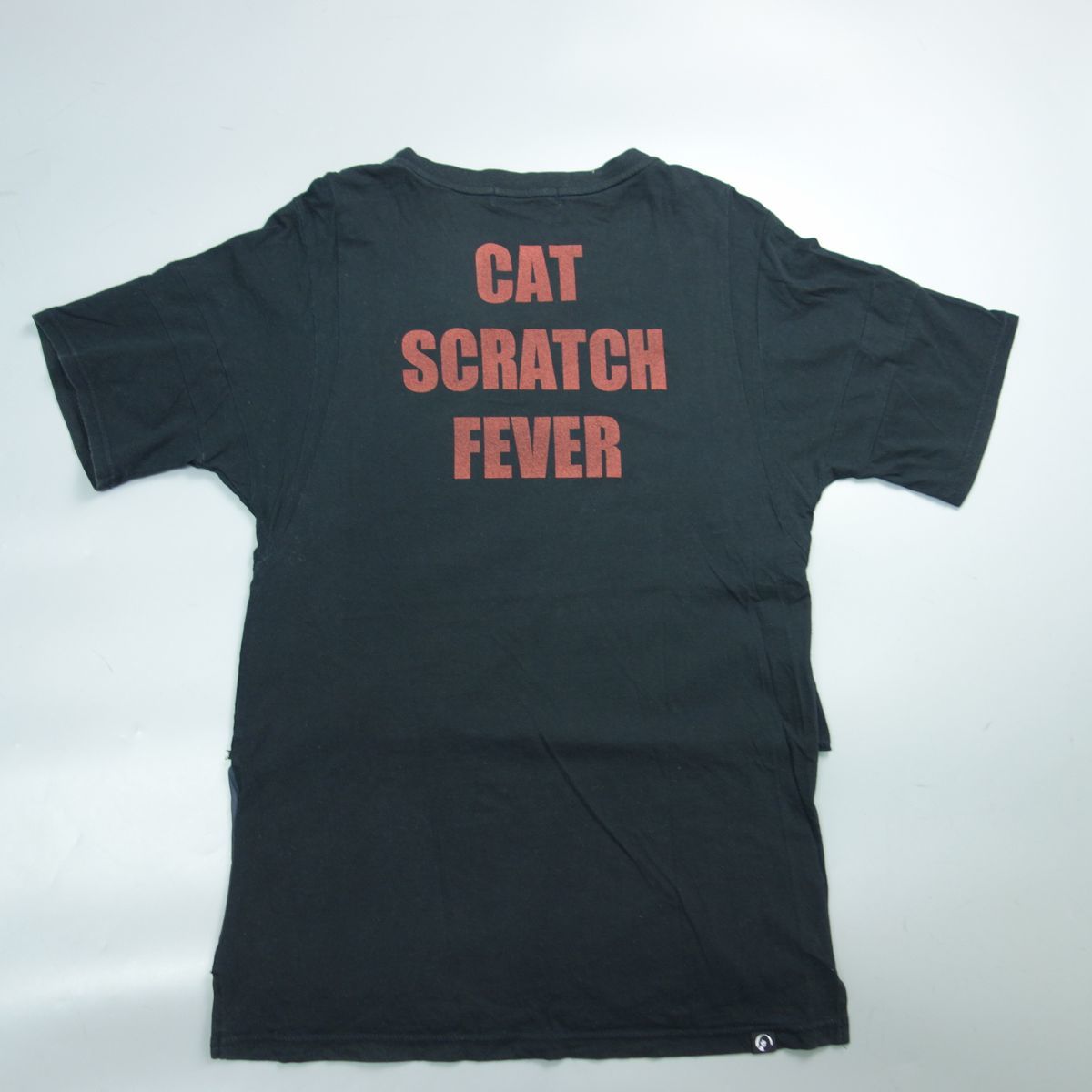 HYSTERIC GLAMOUR ヒステリックグラマー CAT SCRATCH FEVER ナイロン切り返し ロゴ プリント Tシャツ_画像4