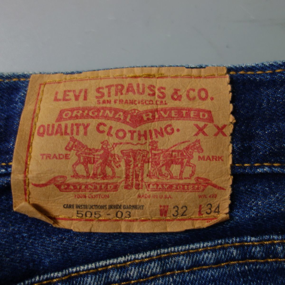 00s USA製 リーバイス LEVI’S 505-03 デニム ジーンズ メンズ W32 L34_画像8