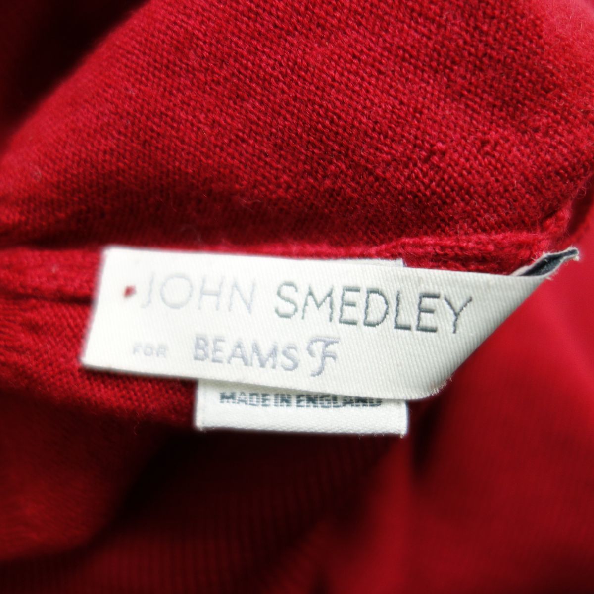 JOHN SMEDLEY ジョン スメドレー BEAMS F ビームスF タートルネック ウールニット セーター 赤 メンズ S_画像7