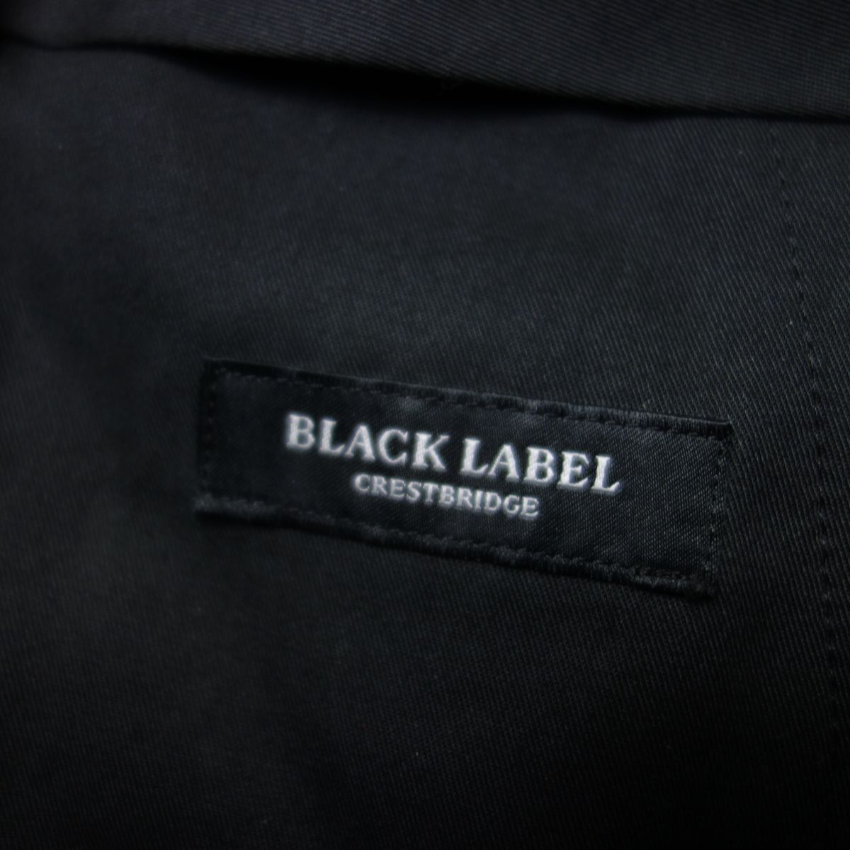 美品 BLACK LABEL CRESTBRIDGE クレストブリッジ ブラックレーベル 三陽商会 テーパードウールスラックスパンツ 38L グレー メンズ_画像3