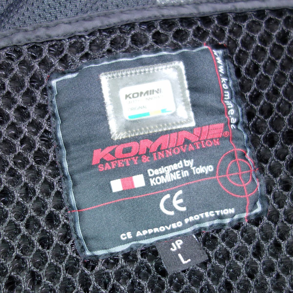 コミネ KOMINE 07-135 JK-135 プロテクトフルメッシュパーカー ライディングジャケット メンズ L バイクウェア_画像9