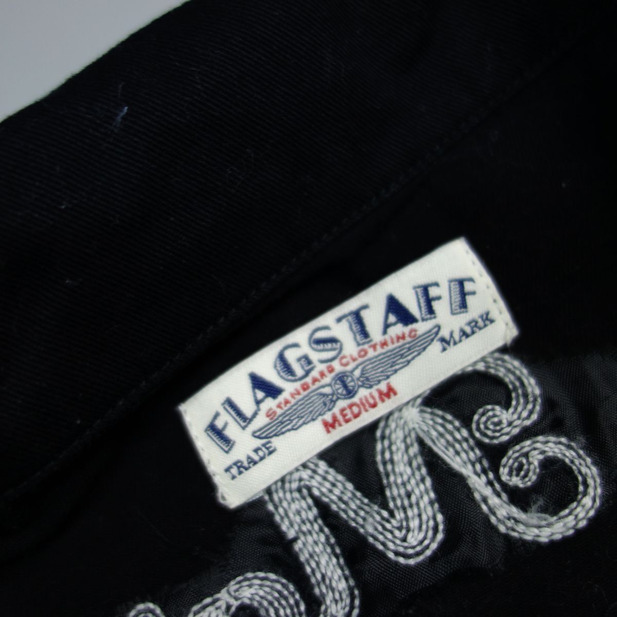 FLAG STAFF フラッグスタッフ 刺繍 オールインワン ジャンプスーツ つなぎ M ブラック メンズ_画像6