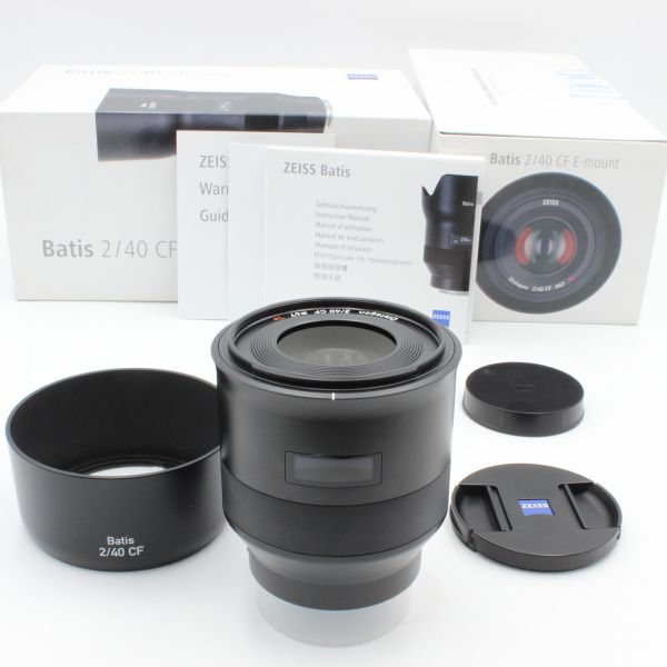 【新品同様】 Zeiss Batis 40mm f2 CF 2/40 Distagon 元箱 内部緩衝材あり 付属品 付き ツァイス SONY ソニー Eマウント 33026