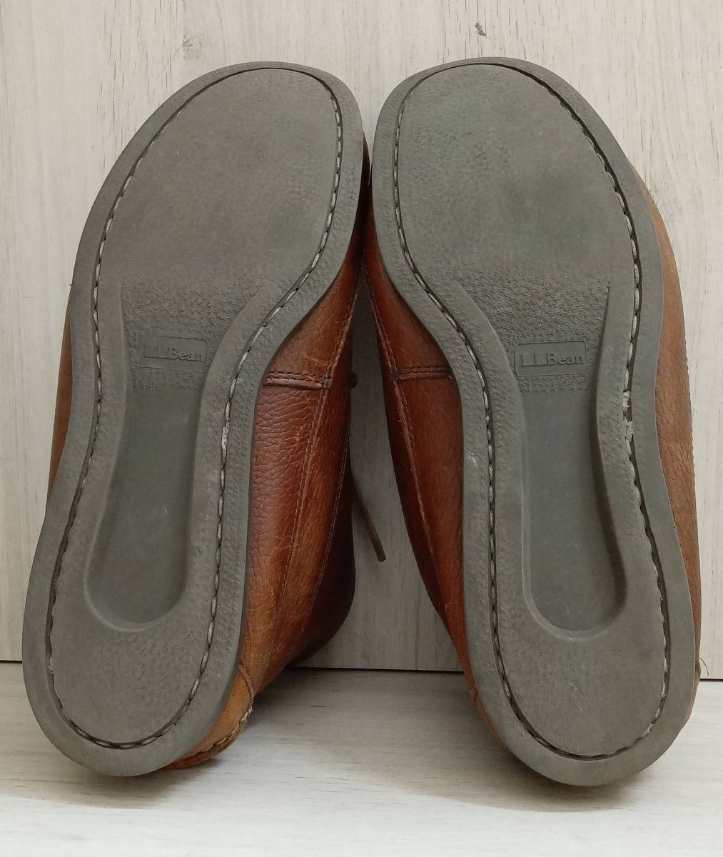 L.L.Bean/エルエルビーン/ブーツ/230105/Handsewn Moccasins/ブラウン/サイズ8 1/2_画像7