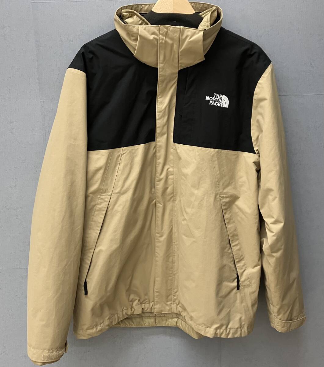 THE NORTH FACE ザノースフェイス LONE PEAK TRICLIMATE JACKET NY52114Z メンズ マウンテンパーカー Lサイズ フード欠品 ベージュ