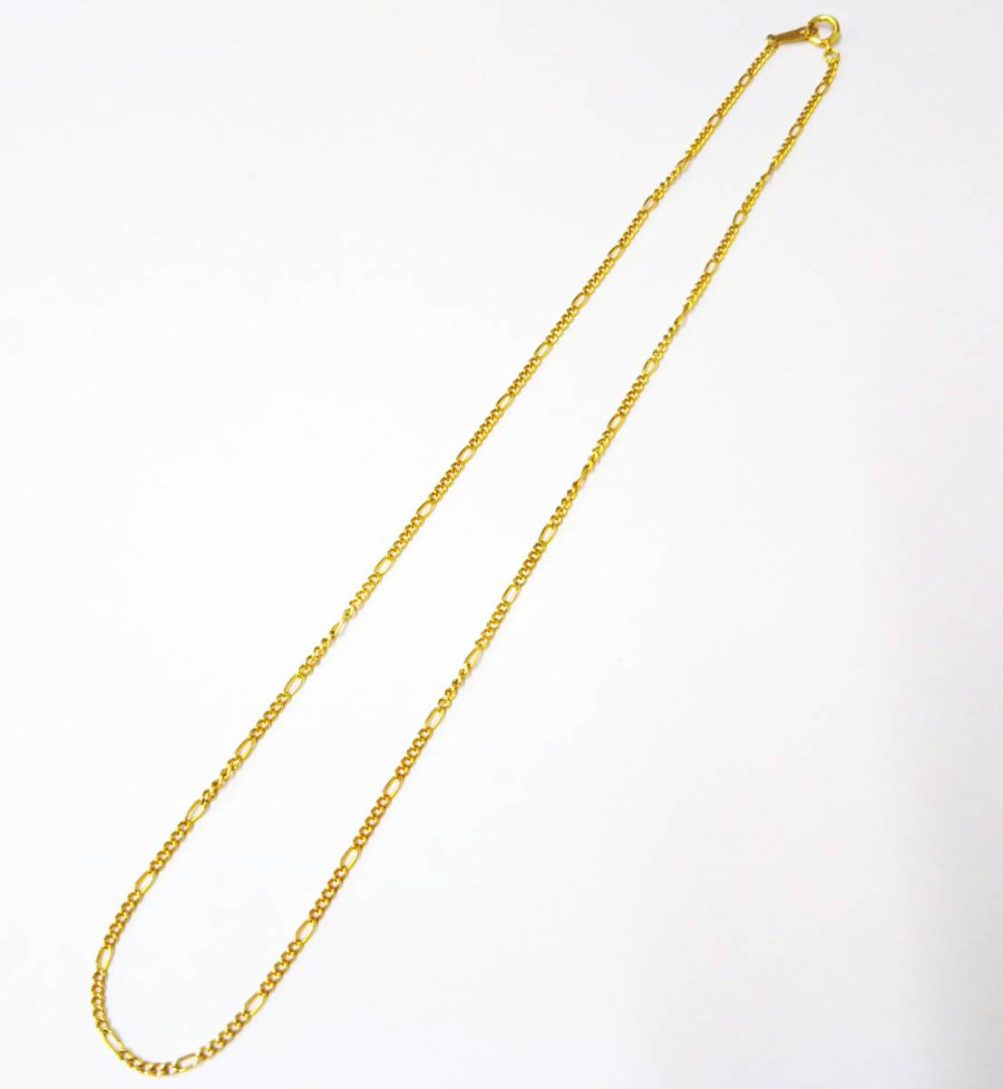 [ cleaning settled ]K18 gross weight approximately 3.9g approximately 40cm simple design chain Gold necklace 