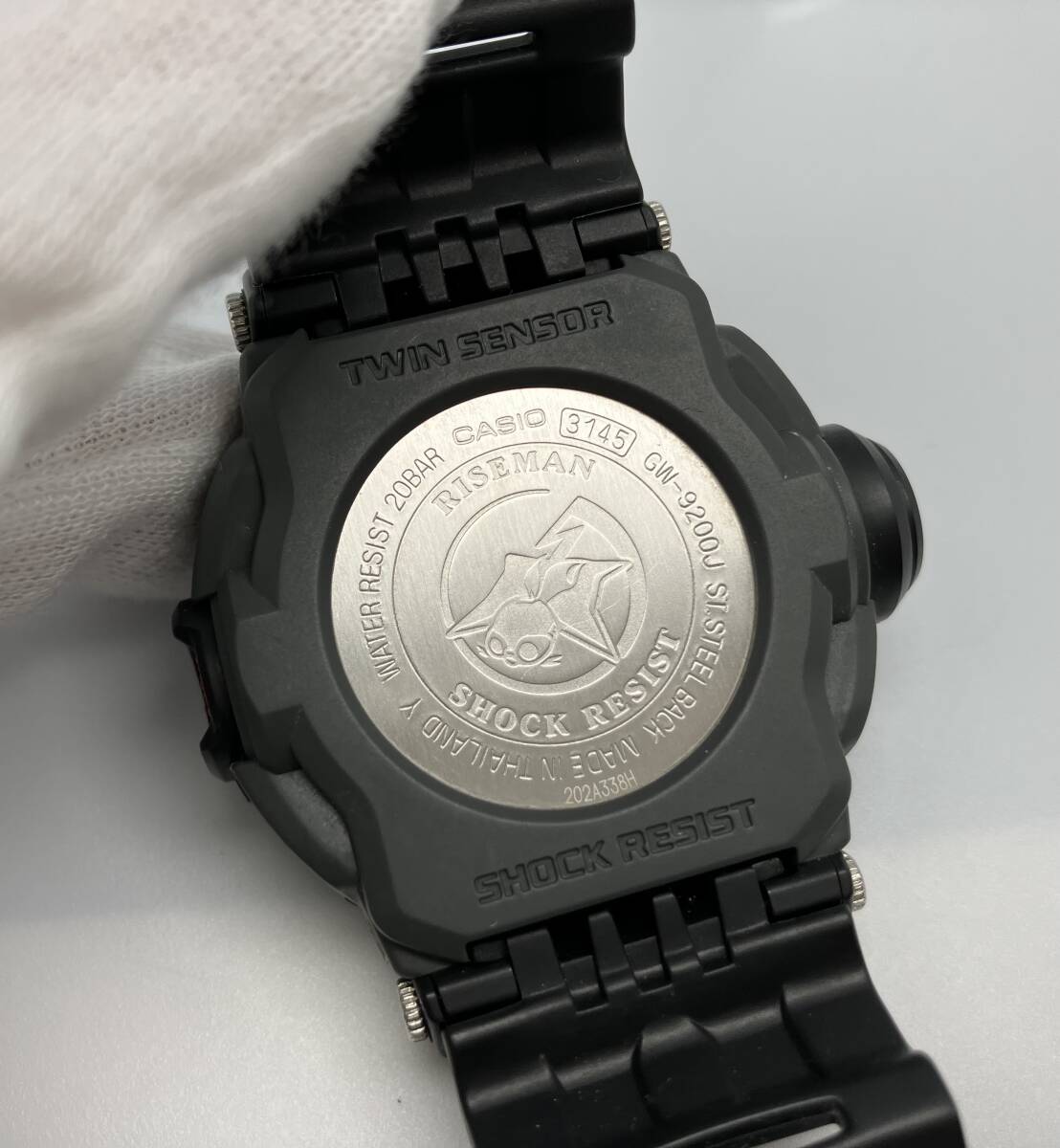 ジャンク CASIO G-SHOCK RISEMAN ライズマン ソーラー ブラック 腕時計の画像3