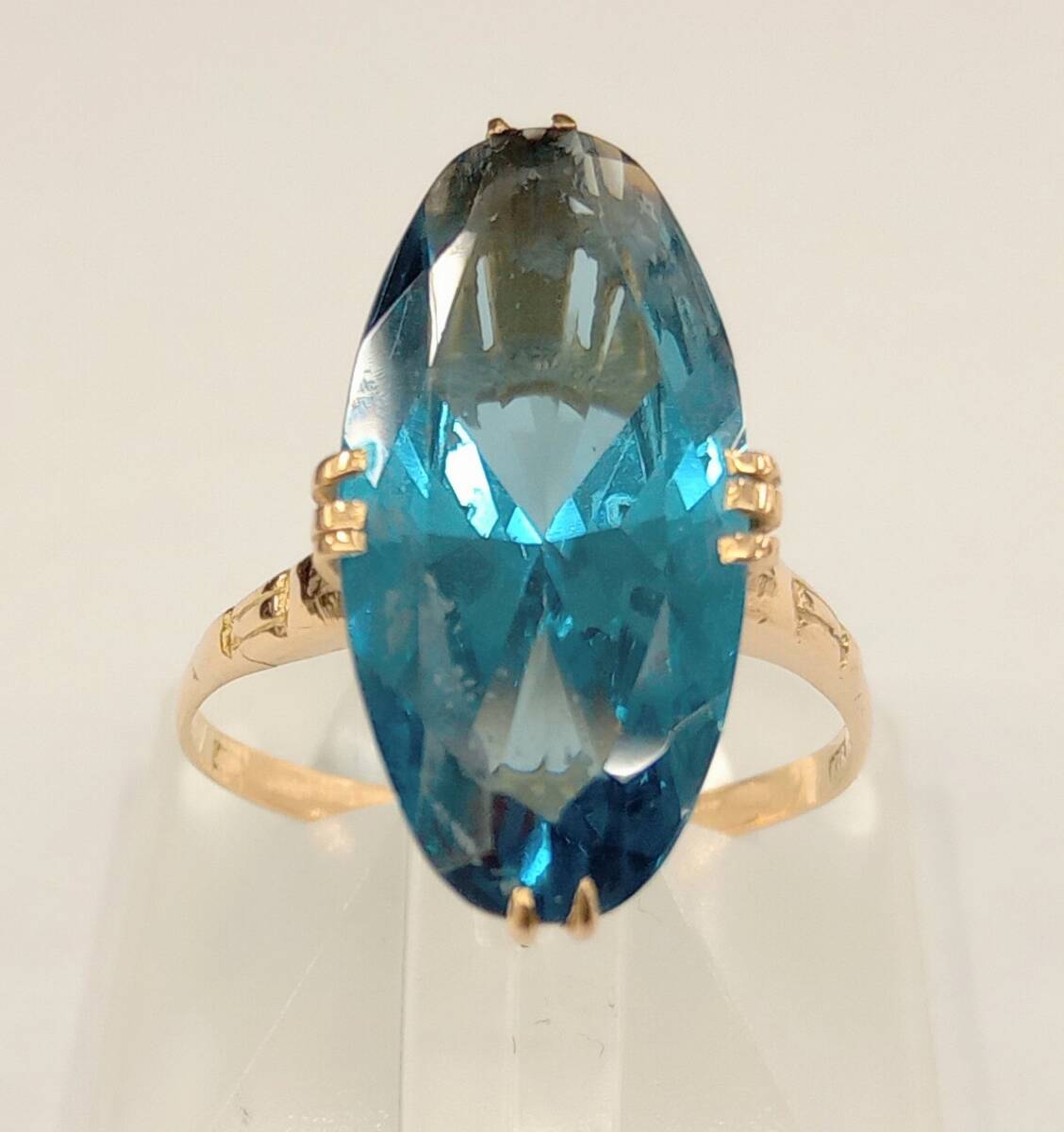 【国内正規総代理店アイテム】 リング K18 18金 ゴールド 14号 #14 2.6g ブルー 店舗受取可 その他