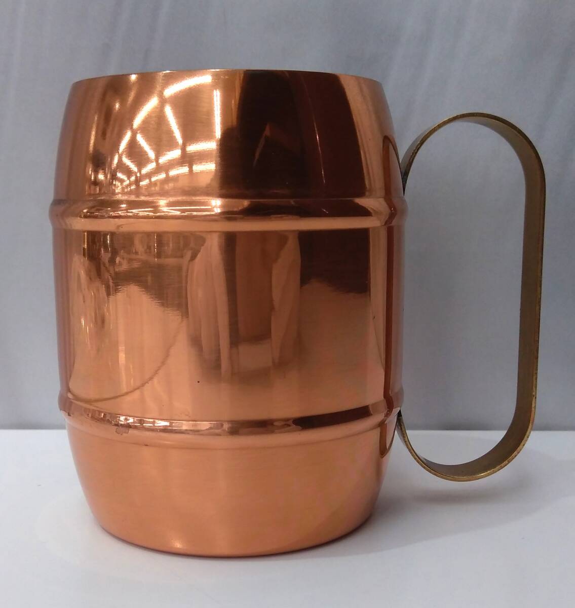 未使用品 銅製 コップ マグカップ ジョッキ グラス 5客セット 茶色系 ブラウン系の画像3