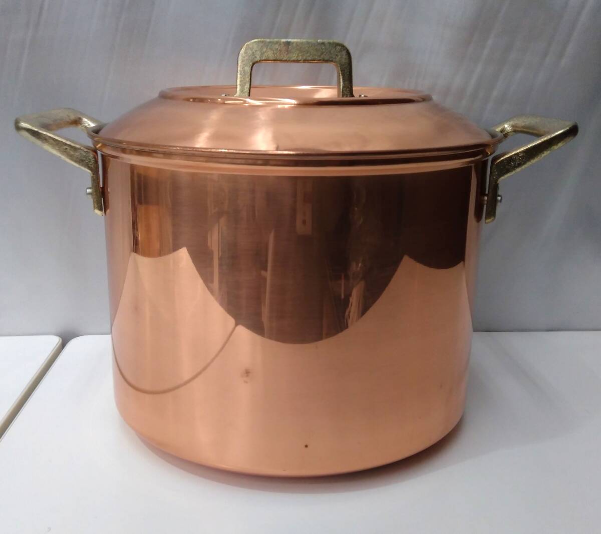 未使用品 ピュア・マキシム 純鍋深型両手鍋 銅製 銅鍋 調理器具 20cm_画像3