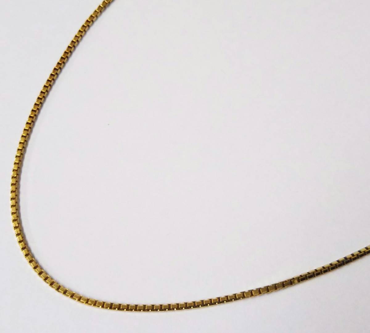 【造幣局刻印有/クリーニング済】K18(750表記) 総重量約3.8g 約40cm ベネチアン デザイン ゴールド ネックレス