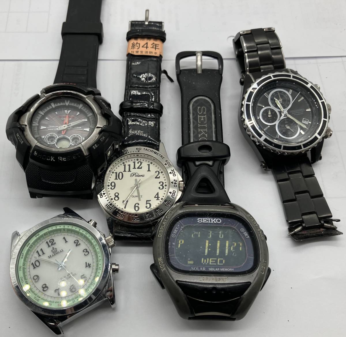 ジャンク C【まとめて15点】CASIO G-SHOCK QW-1500J SEIKO S680 7731 ELGIN ALBA その他 クォーツ_画像3