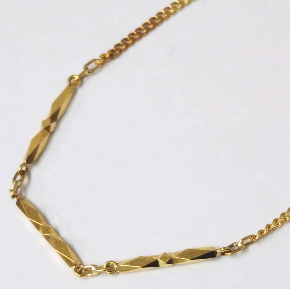[ cleaning settled ]K18(750 inscription ) gross weight approximately 4.0g approximately 40cm cut . design chain Gold necklace 
