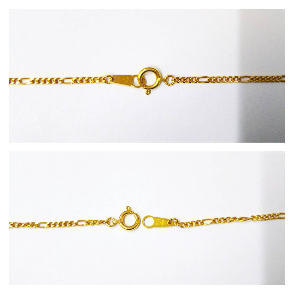 [ cleaning settled ]K18 gross weight approximately 3.9g approximately 40cm simple design chain Gold necklace 