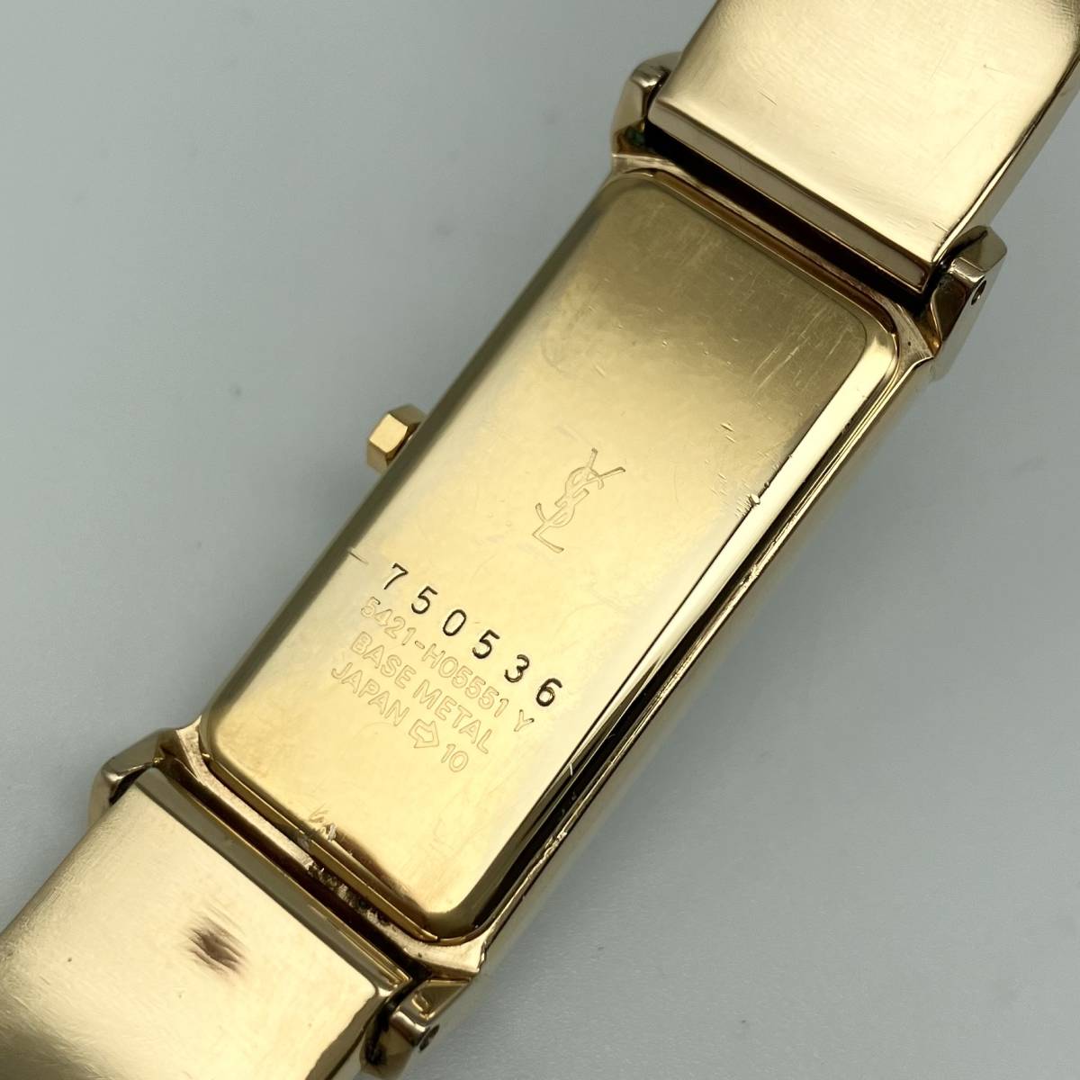 ジャンク Yves Saint Laurent（YSL） イヴ・サンローラン 5421－H05551 クォーツ 動作不安定 ブランド腕時計の画像4