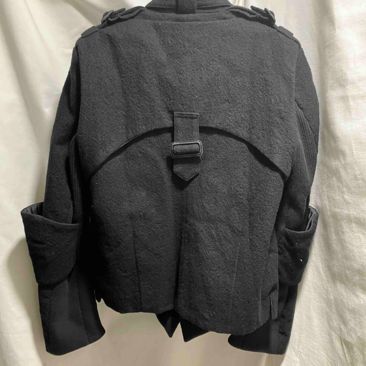 ADAMITE Wool Jacket Black Size:M アダマイト 変形ウールジャケット ブラック 店舗受取可_画像2