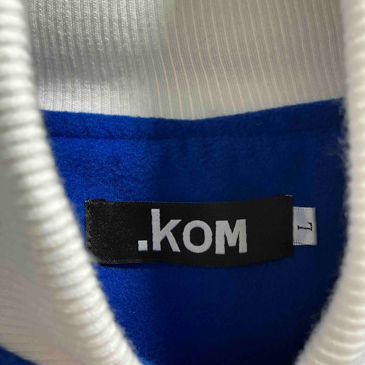 A’GEM/9 × .kom レーシングジャケット スタジャン L ブルー×ホワイト 店舗受取可_画像3