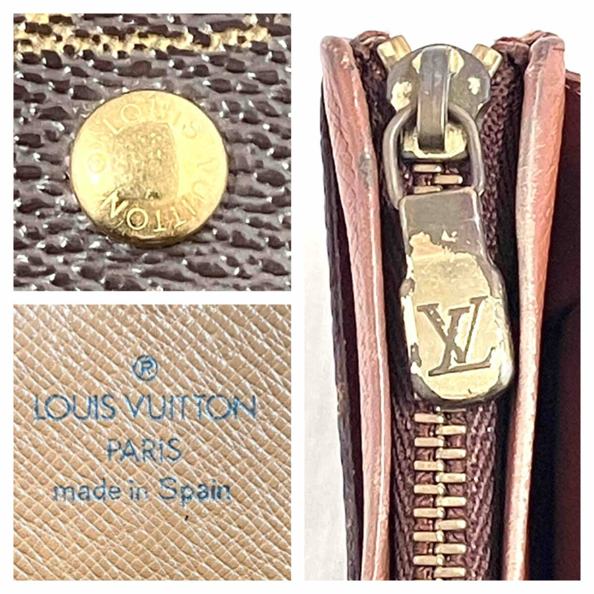 ジャンク LOUIS VUITTON ルイ・ヴィトン／モノグラム M61730 ポルト モネ ビエ トレゾール 2つ折財布の画像5