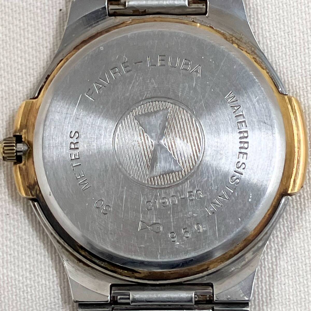 ［ジャンク］ FAVRE-LEUBA ファーブル ルーバ 3190-53 クォーツ式 本体のみ 腕時計_画像7