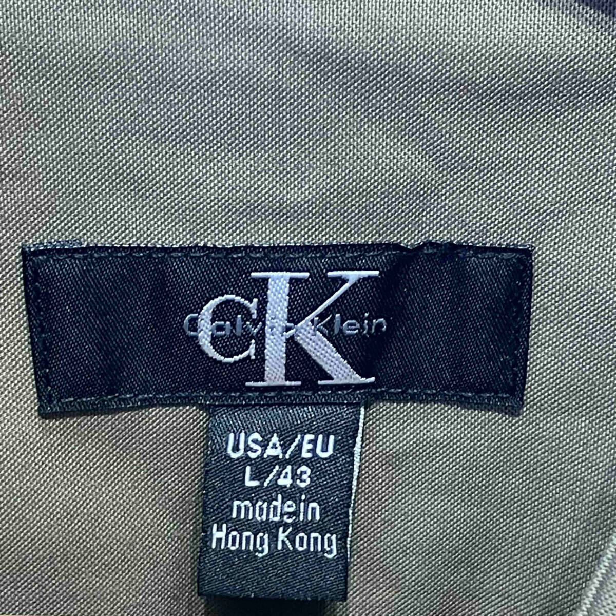 Calvin Klein Work Shirt Jacket DN370 8JO Size:L Khaki カルバン・クライン ワークシャツジャケット カーキ_画像3