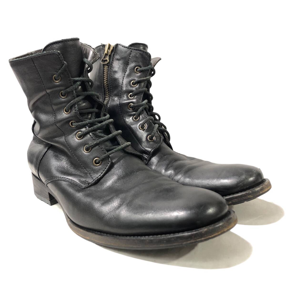 BUTTERO leather Boots レザーサイドジップブーツ サイズ44 ブッテロ 店舗受取可_画像1