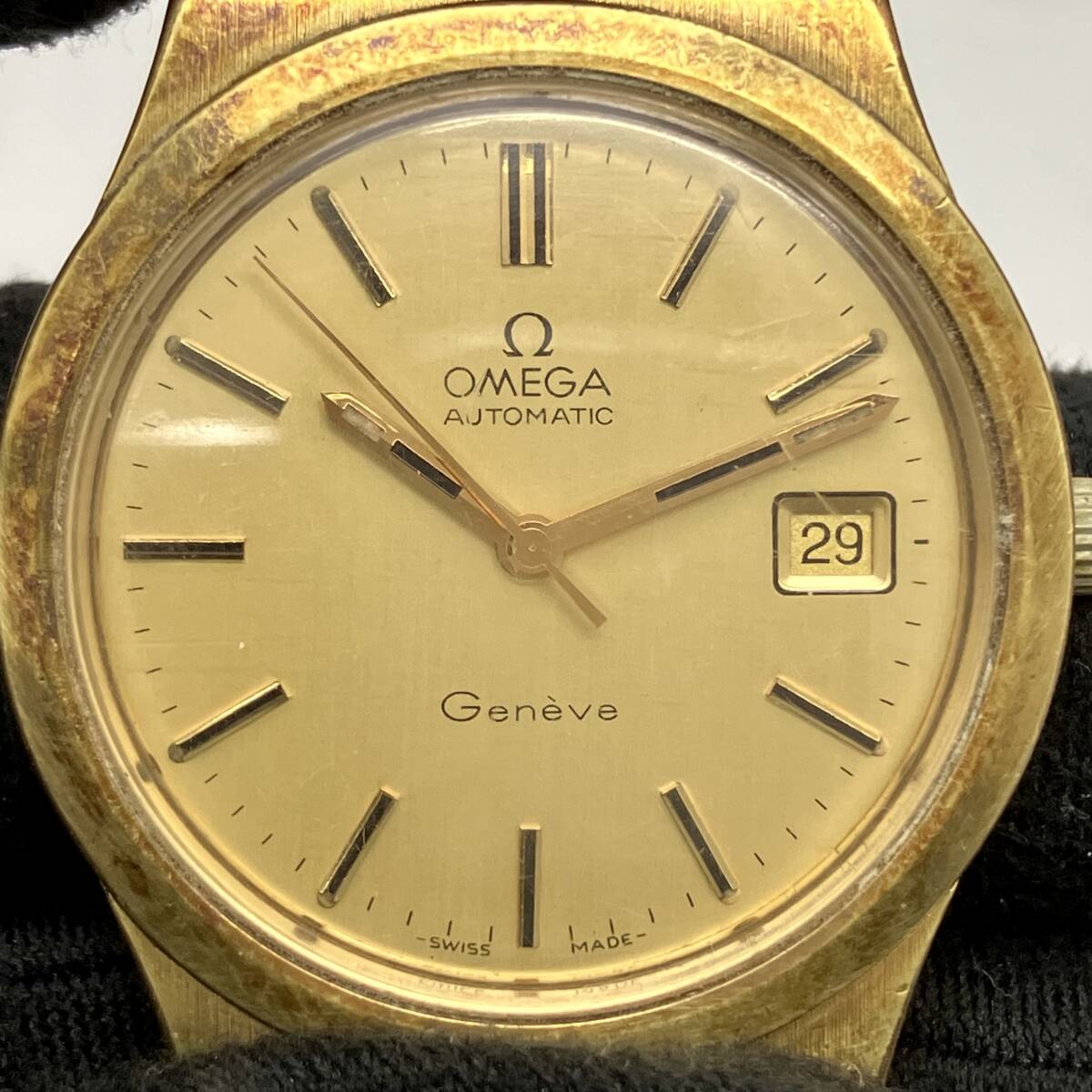 ジャンク OMEGA オメガ Geneve ジュネーブ 自動巻 腕時計 稼働品の画像4