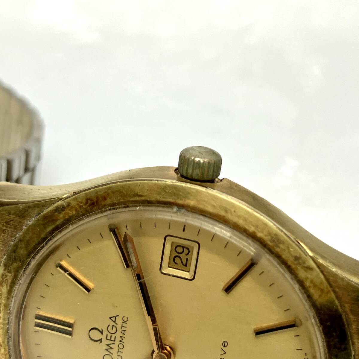 ジャンク OMEGA オメガ Geneve ジュネーブ 自動巻 腕時計 稼働品の画像7