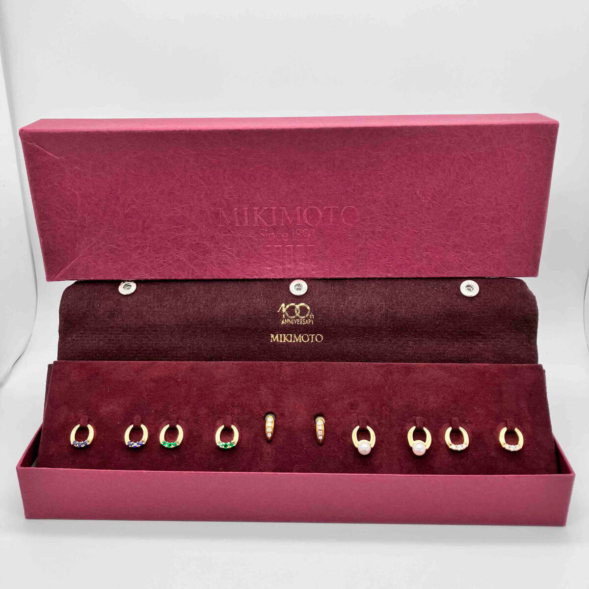 当店だけの限定モデル クリーニング済】 MIKIMOTO K18 付け替えイヤリング 100周年記念 イヤリング、ピアス
