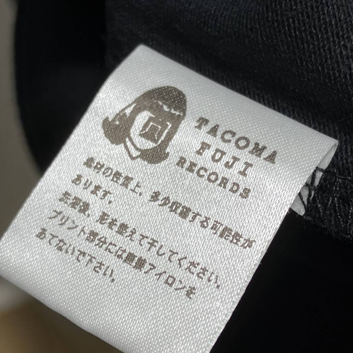 TACOMA FUJI RECORDS Point Designed Tee PACK LIST REVIEW Size:L Black Made in Japan タコマフジ ワンポイントTee ブラック_画像5