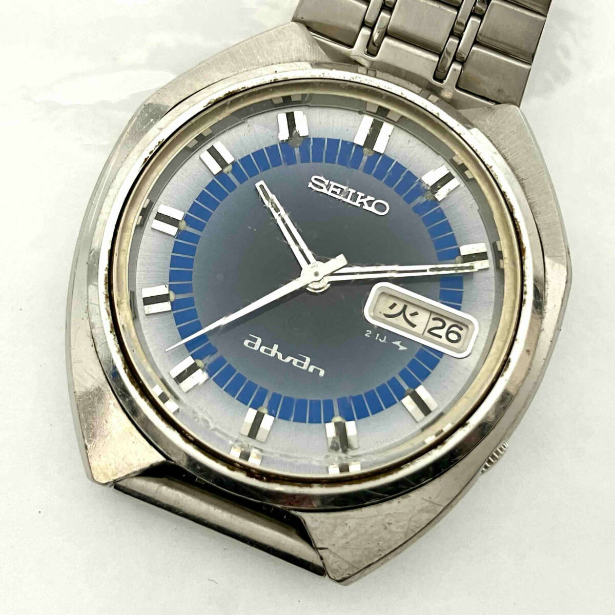 ジャンク SEIKO セイコー advan アドバン 7019-7150 自動巻 腕時計 稼働品_画像1