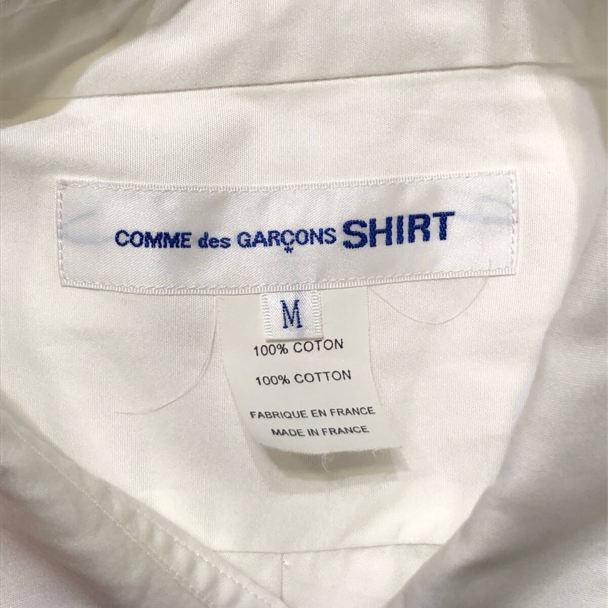 COMME des GARCONS コムデギャルソン FZ-B011 コットンポプリンレギュラーカラーシャツ M 店舗受取可_画像4