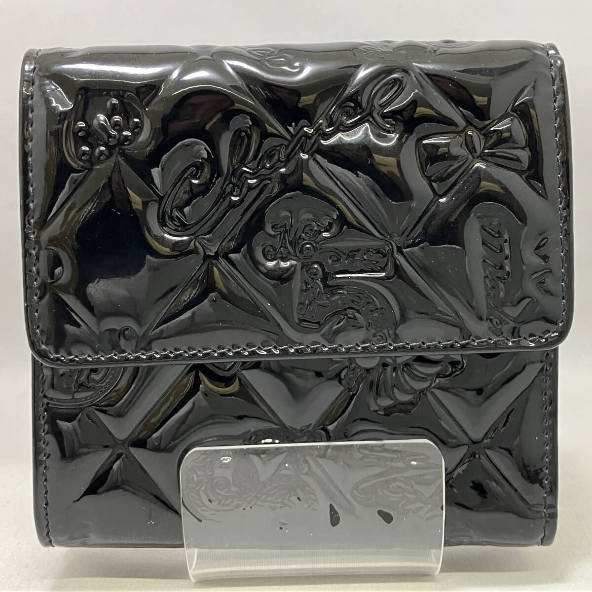 CHANEL シャネル アイコン シンボルチャーム Wホック エナメル 二つ折り財布の画像3