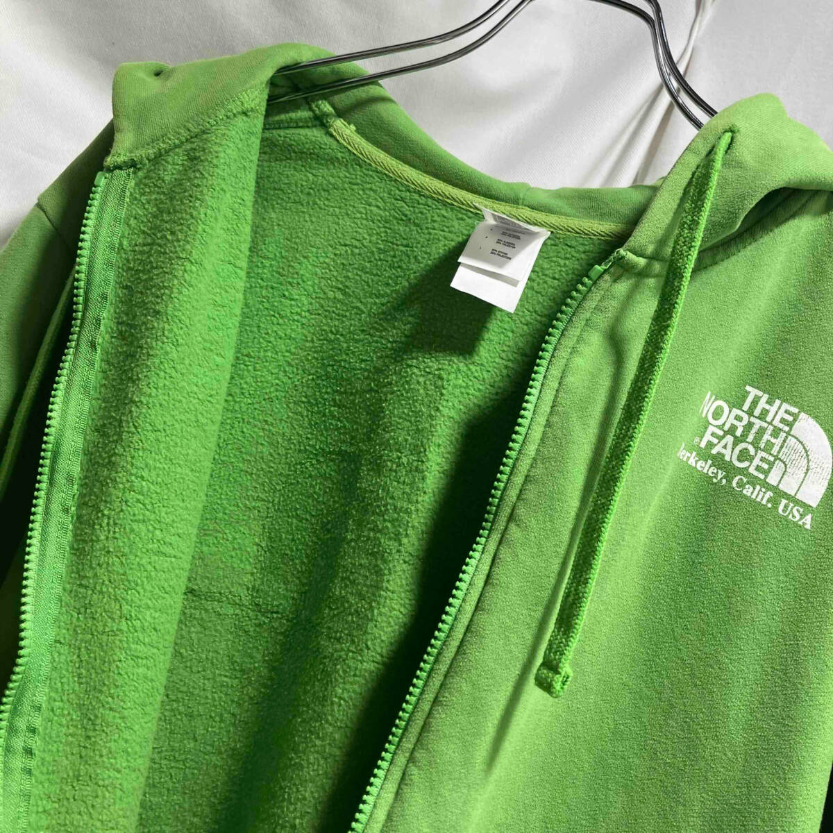 THE NORTH FACE Back LOGO Zip Up Hoodie Green Size:XL TB5Q バックロゴジップアップフーディ パーカー ザノースフェイス_画像4