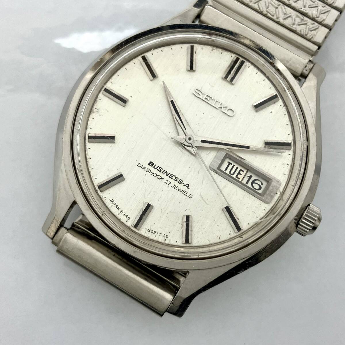 ジャンク SEIKO セイコー BUSINESS-A ビジネスエース 8346-8000 自動巻 腕時計 稼働品_画像1