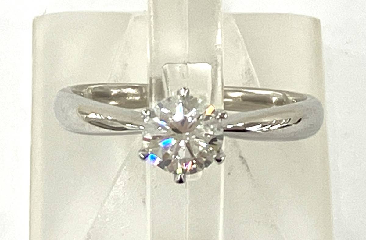 Pt900 プラチナ900 ダイヤ0.709ct 13.5号 4.1g リング