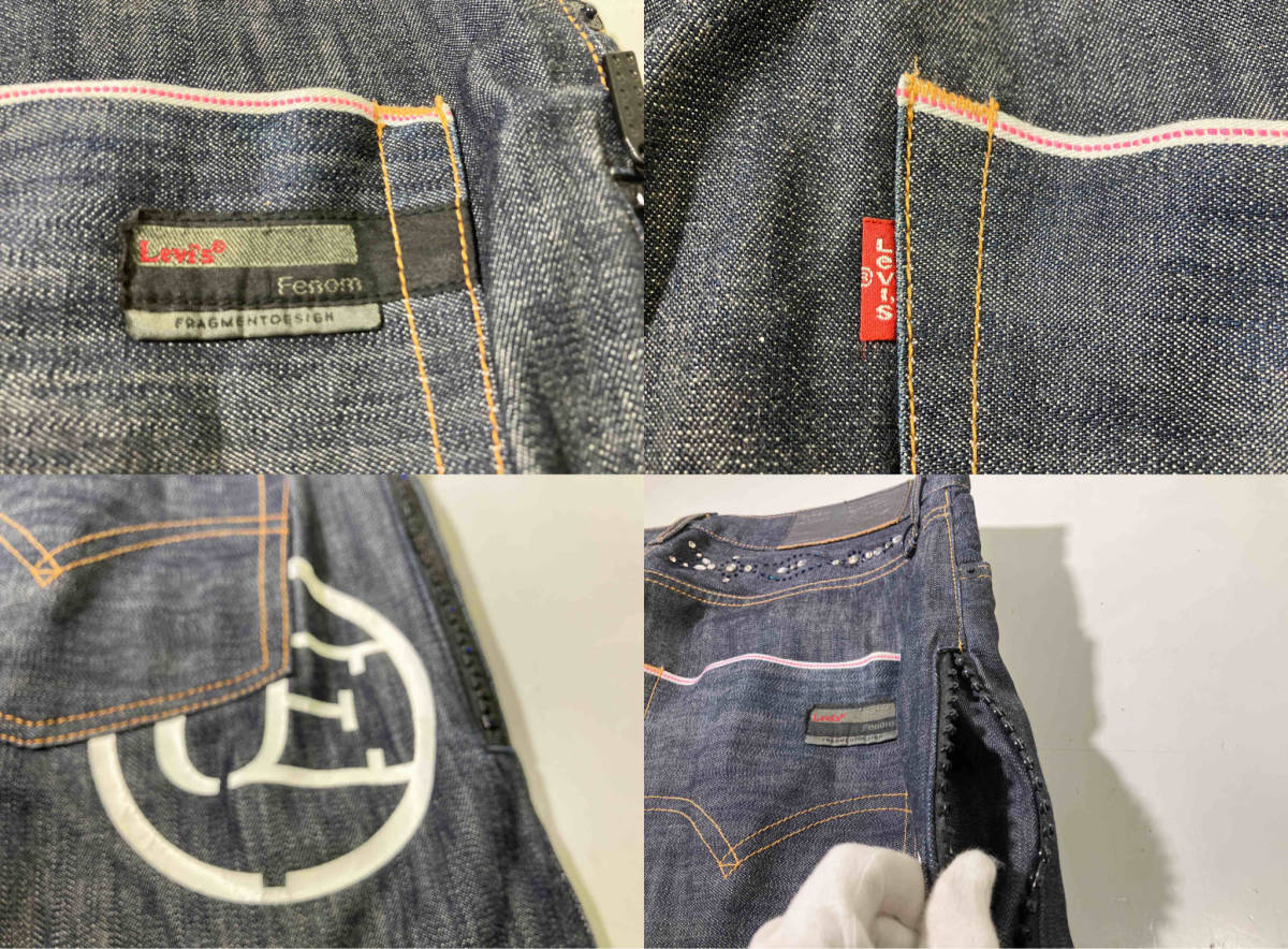 LEVI’S Fenom /リーバイスフェノム/UE505-0001/505/DISCOデニムパンツ/32/ラインストーン_画像5