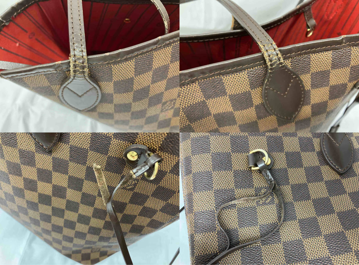 LOUIS VUITTON ルイヴィトン ダミエ ネヴァーフル トートバッグ ハンドバッグ レザー ブラウン 金具:ゴールド SP5019 N51105_傷や汚れ、スレ、破れ、劣化、ペン字跡など