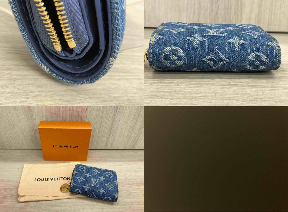 【日本限定】ルイ・ヴィトン LOUIS VUITTON モノグラム・デニム ポルトフォイユ・ルー M83160 財布 ウォレット 二つ折り_箱に小さい凹みがあります