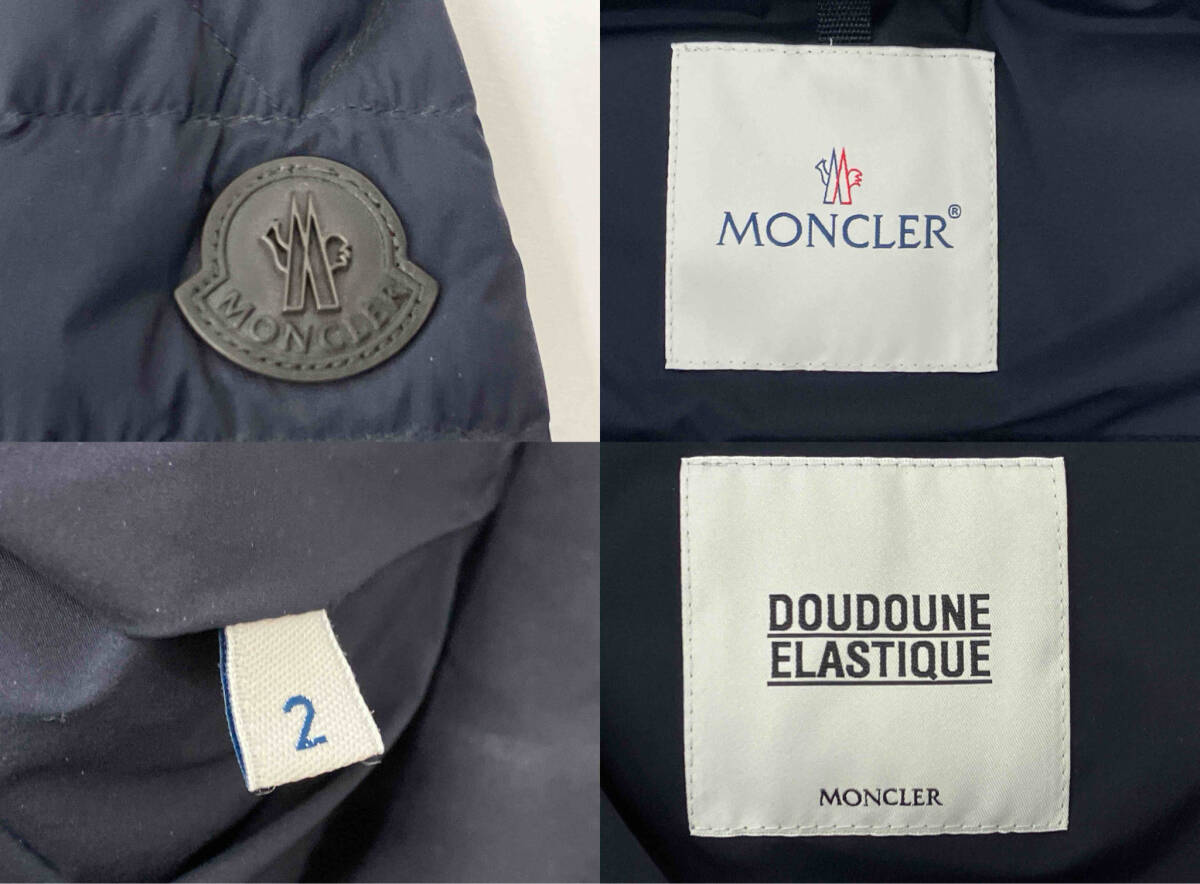 MONCLER モンクレール Black Down Cigales Jacket ブラック ダウン シガレス ジャケット インポート D10914195795 サイズ2 ※フード欠品_画像4