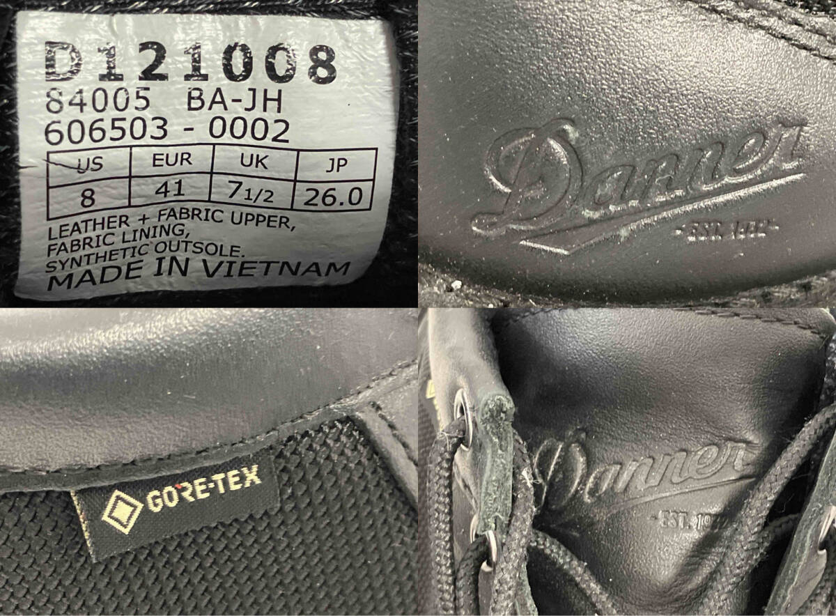 DANNER ダナー FIELD LOW フィールドロウ ゴアテックス D121008 レザーブーツ スニーカー ブラック 26cm_画像6