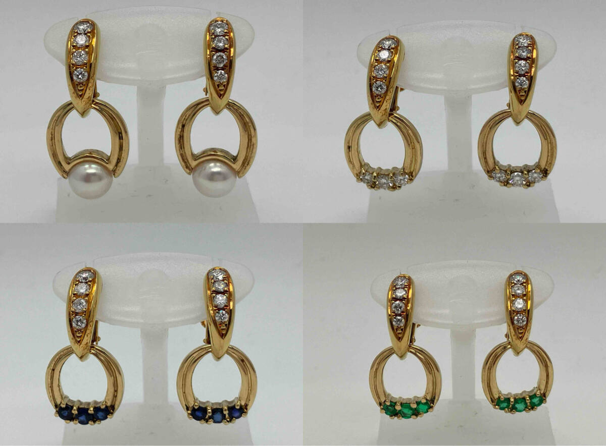 最大80%オフ クリーニング済】 MIKIMOTO K18 付け替えイヤリング 100周年記念 イヤリング、ピアス