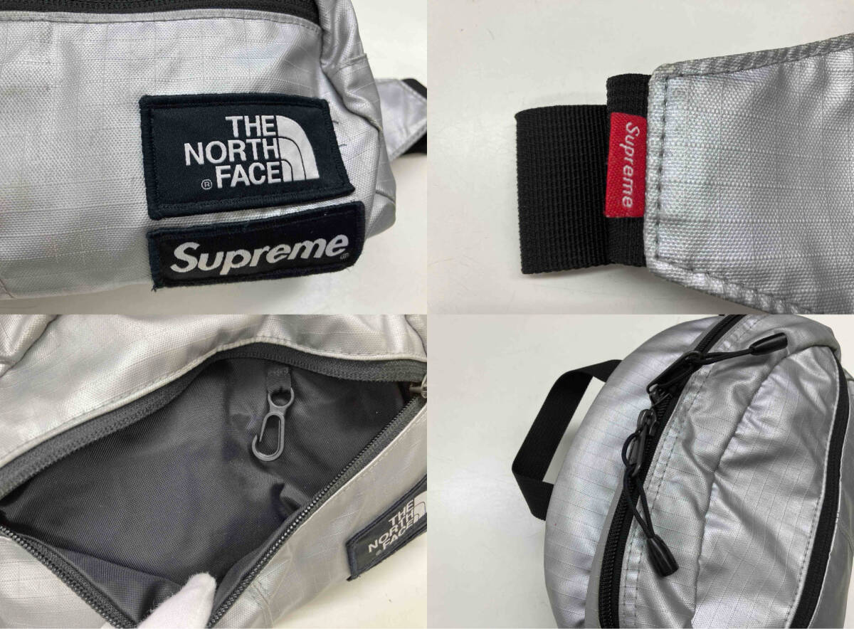Supreme×THE NORTH FACE оттенок серебра сумка "body" North Face Supreme сумка-пояс 