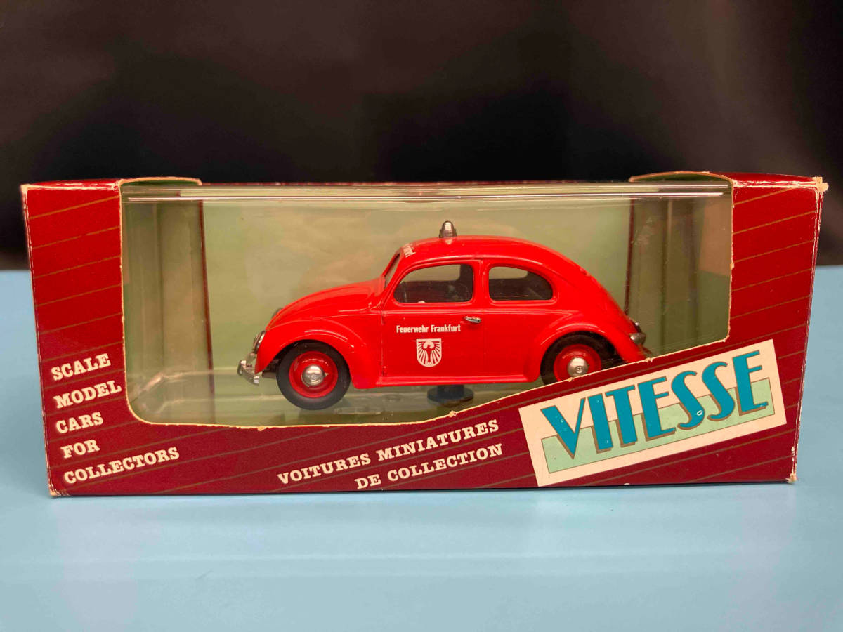 ジャンク ミニカー VITESSE 1/43 VW BEETLE SEDAN FEUERWEHR FRANKFURT 1949 FIREENGINE ビートル セダン フランクフルト消防署 消防車_画像1