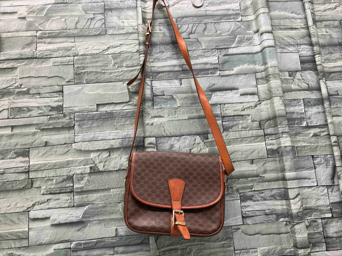 CELINE セリーヌ ブラウン M91 ショルダー バッグ_画像1