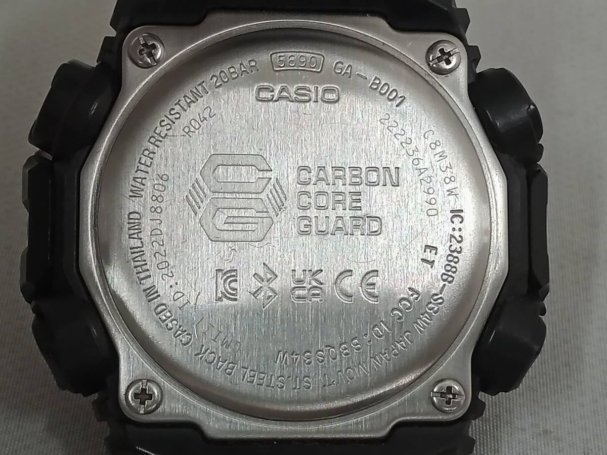 CASIO G‐SHOCK GA-B001G-1AJF 時計 カシオ ジーショック 黒文字盤 クォーツ メンズ モバイルリンク 腕時計_画像6
