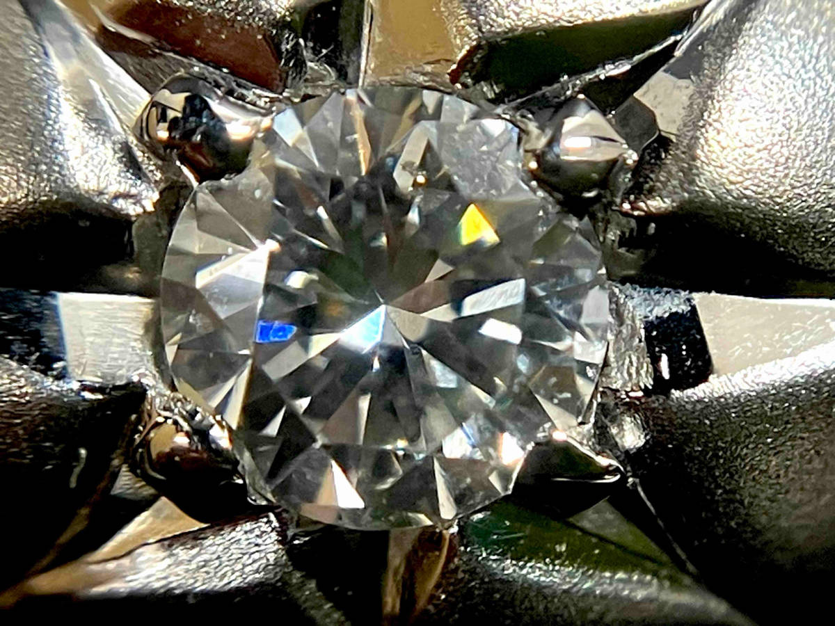 全国どこでも送料無料! Pt850 12920円 プラチナ 約6.7g ダイヤモンド0.14ct 約9号 プラチナ台