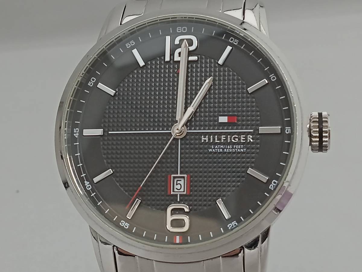 TOMMY HILFIGER 0901-508S⑯21854　TH.202.1.14.2000 時計 トミーヒルフィガー 黒文字盤 クォーツ メンズ 腕時計