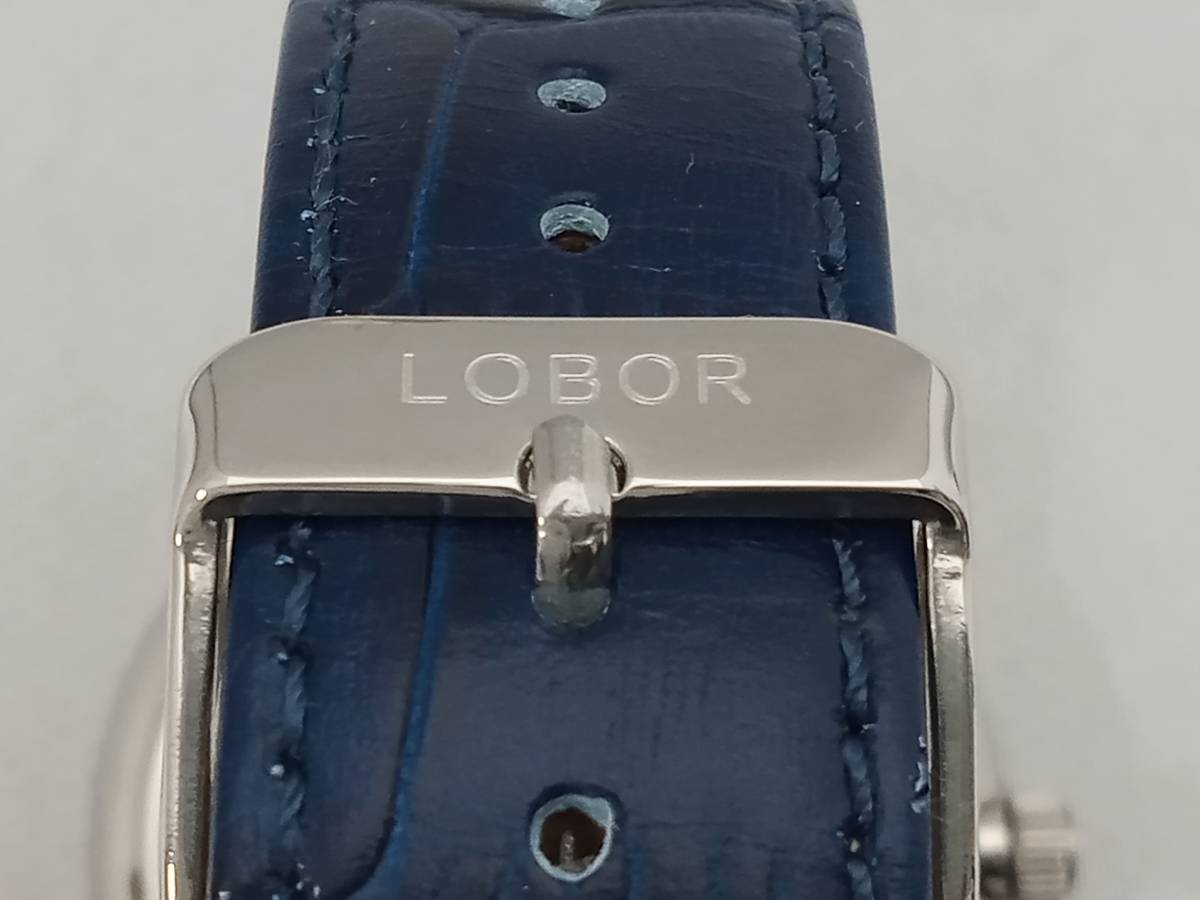 LOBOR LB0509M 時計 ロバー ムーンフェイズ シルバー文字盤 クォーツ ユニセックス 箱有 腕時計_画像7