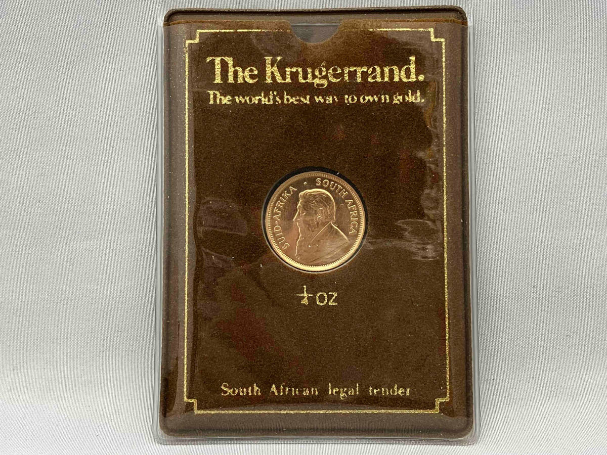 K22 クルーガーランド 金貨 コイン 1/4 oz 1981 8.5g Krugerrand ケース入りの画像1