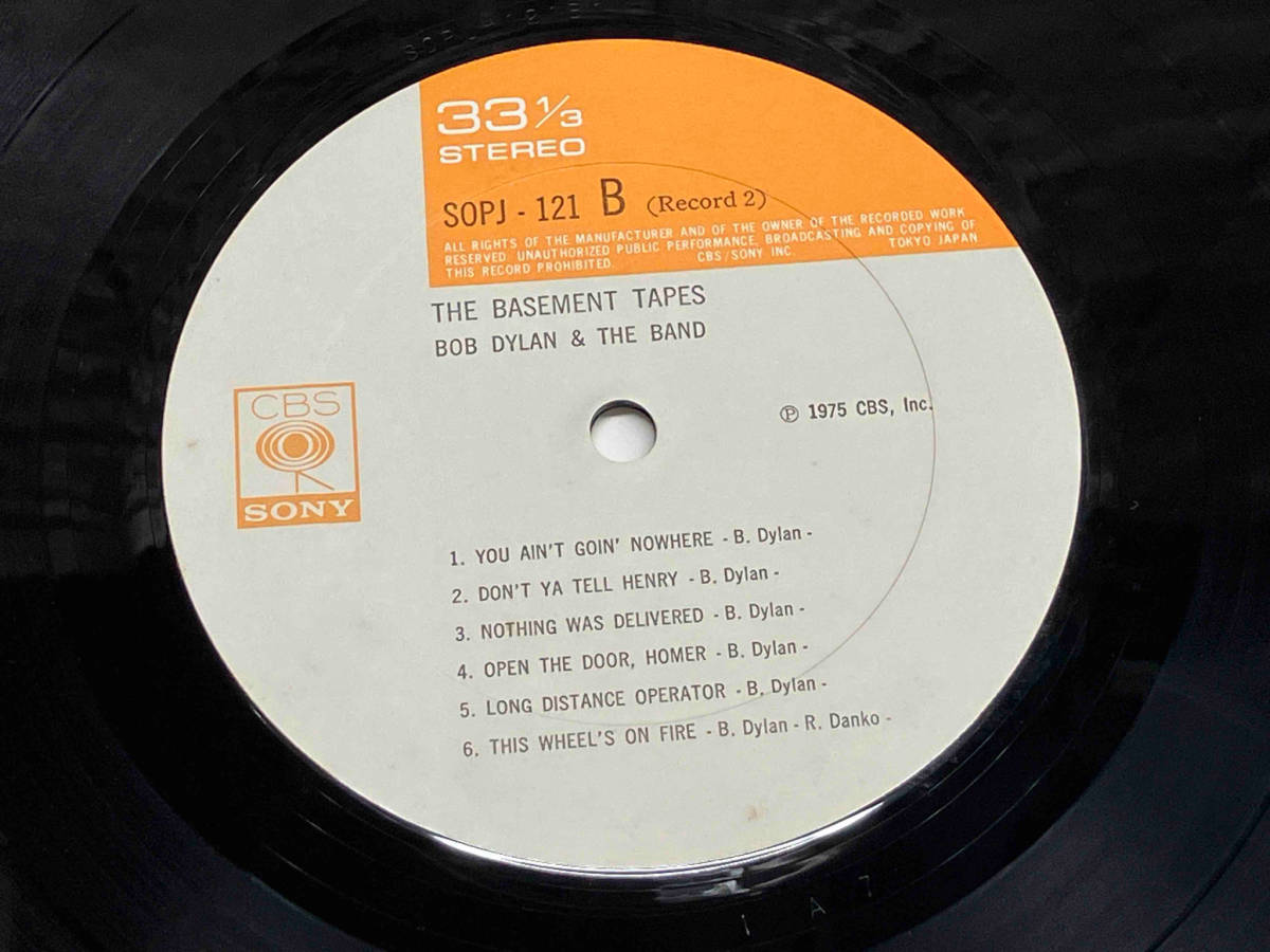 BOB DYLAN&THE BAND/ボブ・ディラン 【LP盤】THE BASEMENT TAPES/地下室 SOPJ120_画像9